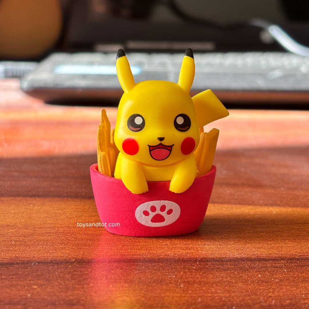 Pikachu Eating Miniature (In French Fries)– The Cutest Pokémon Snack Time!