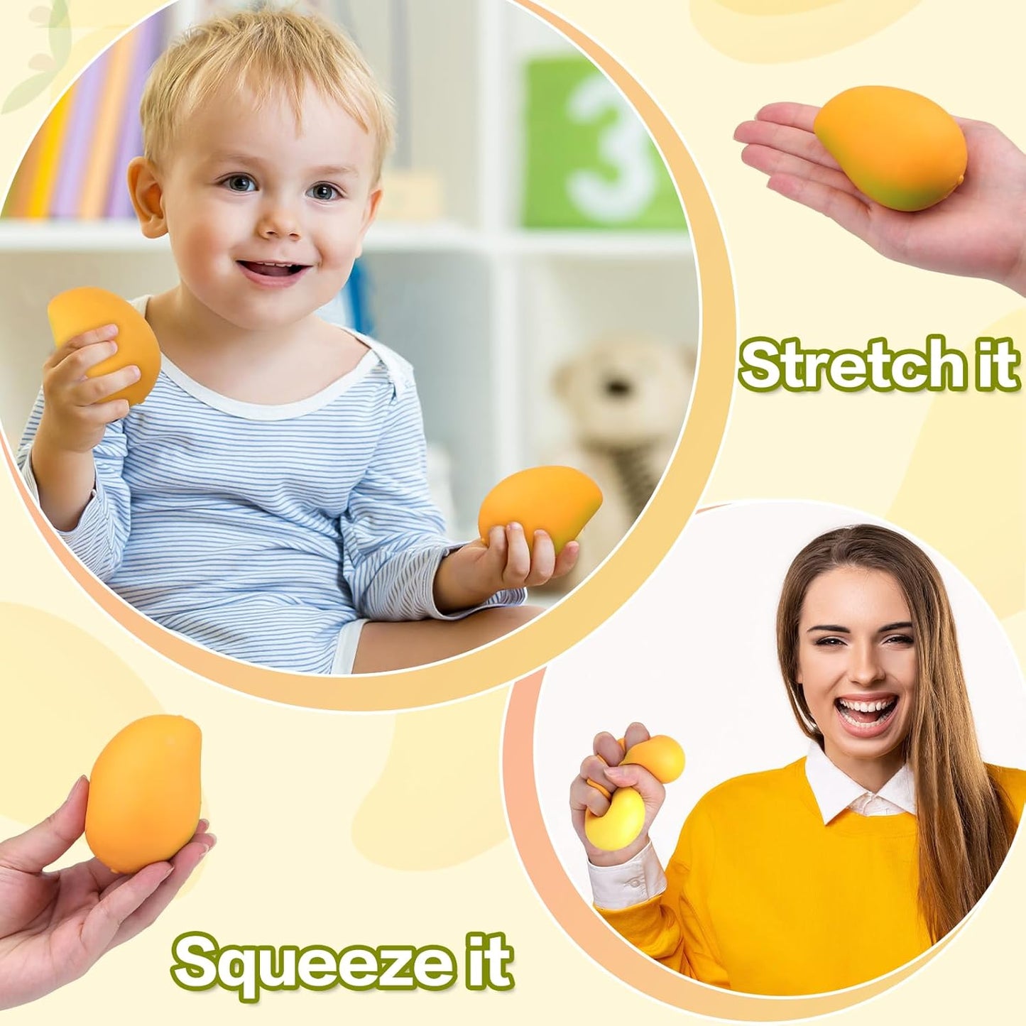 Squishy Mango Stress Relief Toy