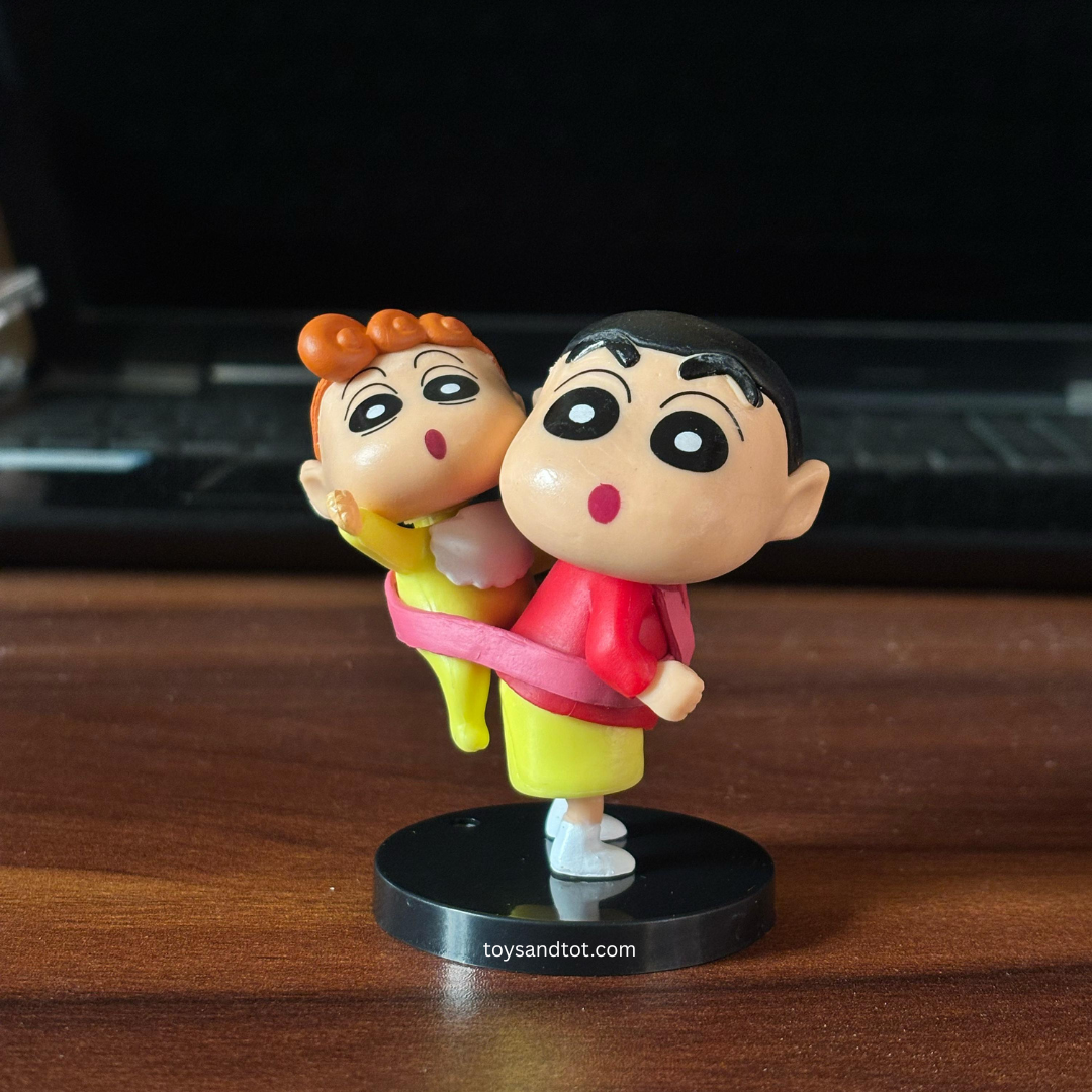 Shinchan Daily Life Miniature (Shinchan Carrying Himawari) – A Delightful Collectible for Fans!