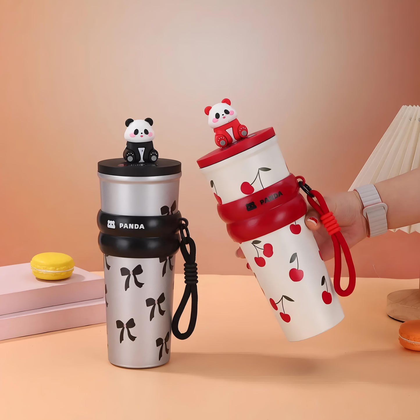 Beautiful Jelly Panda Steel Sipper