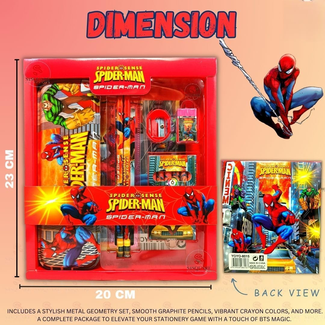 Stationery Gift Set for Kids Spider man/ Frozen
