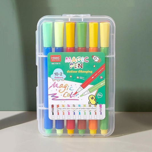 Magic Colors Changing Pen Set – 12 Pcs Colour Changing Sketch Pens