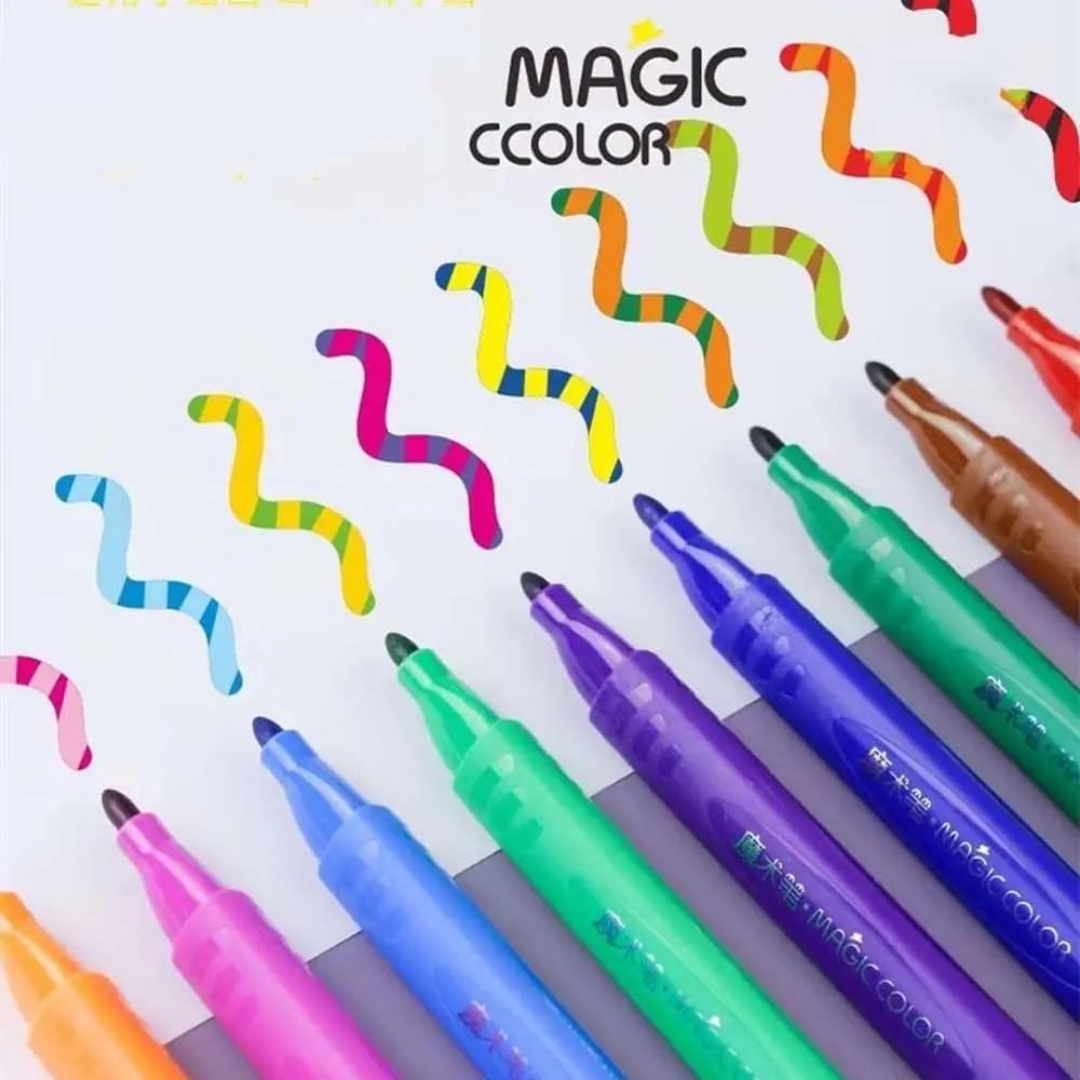 Magic Colors Changing Pen Set – 12 Pcs Colour Changing Sketch Pens