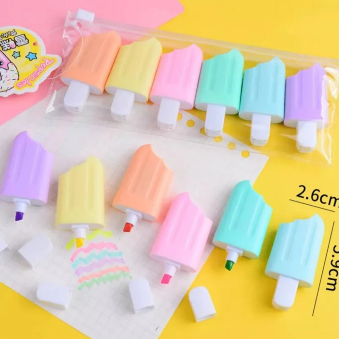 Ice cream Highlighters Set ( 6pcs )