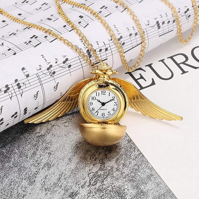 Vintage Pocket Watch Keychain Antique Harry Potter