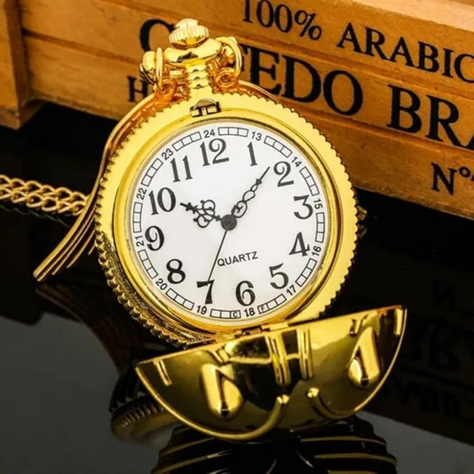 Vintage Pocket Watch Keychain Antique Harry Potter