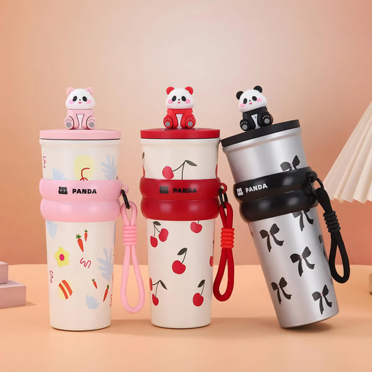 Beautiful Jelly Panda Steel Sipper