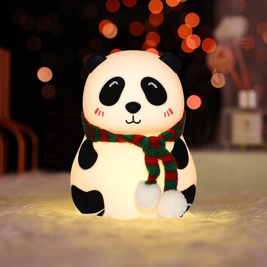 Silicone Rechargeable Night Light, Sitting Panda Lamp